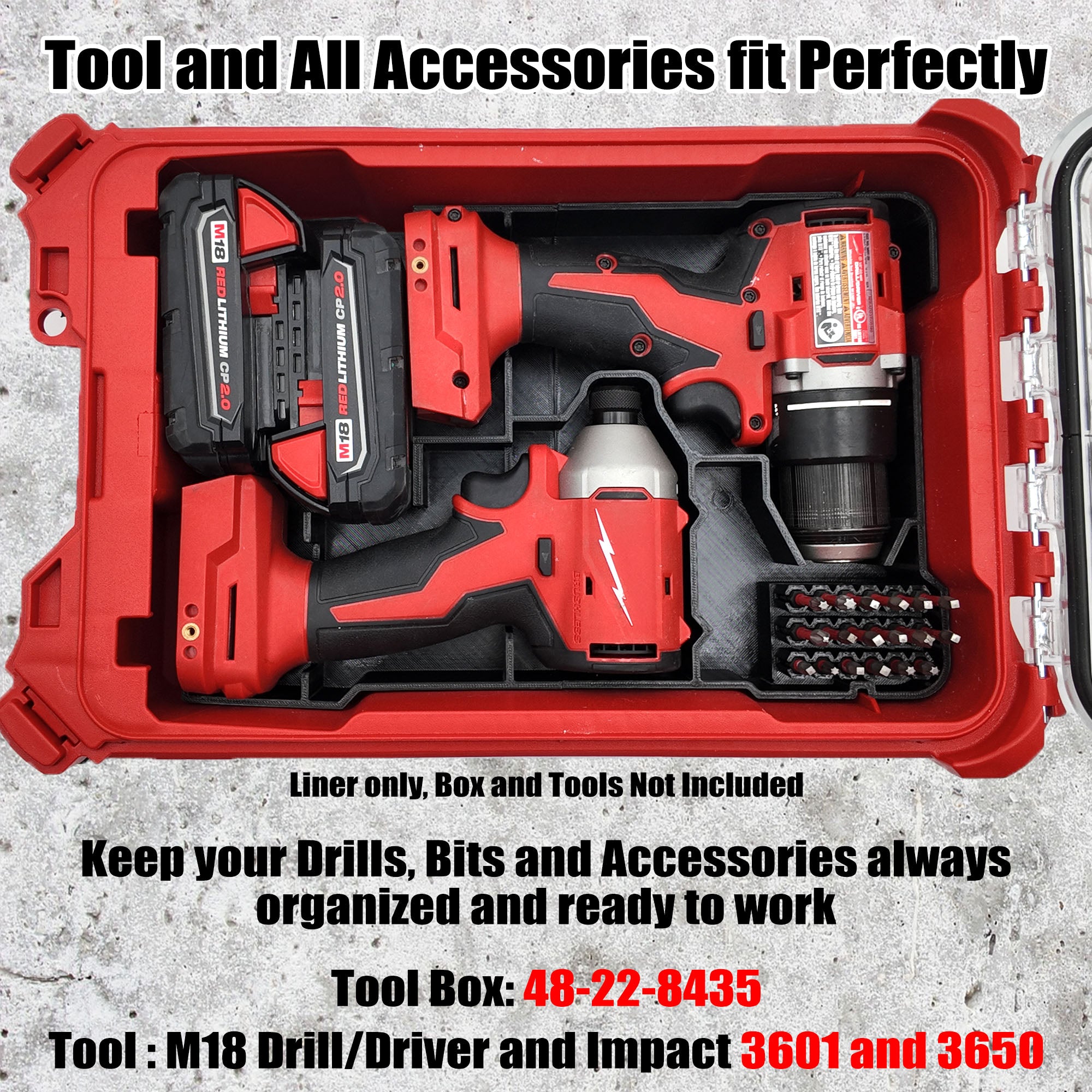 M18 Fuel Drill & Impact Driver Organizer