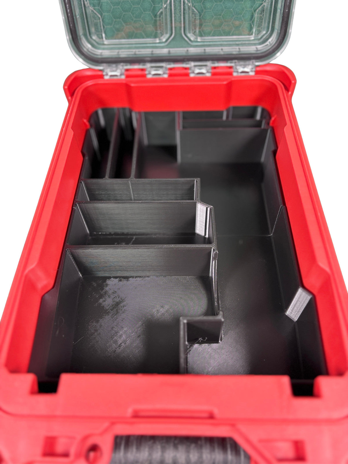 M12 Detail Sander Organizer Milwaukee Packout PETG USA Made Battery Sandpaper