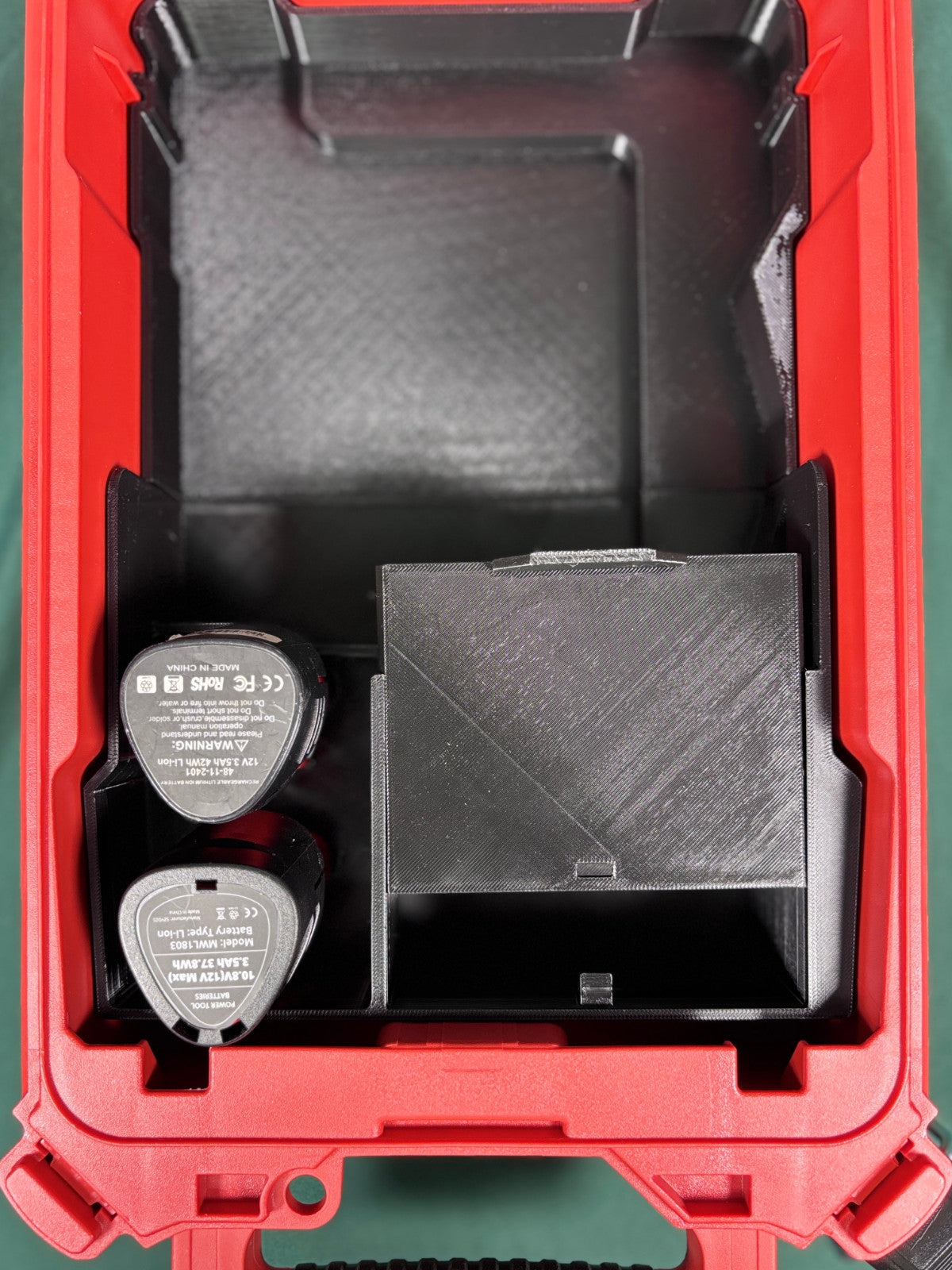 M12 Crown Stapler Organizer Milwaukee Packout PETG USA Made Battery Staple Store