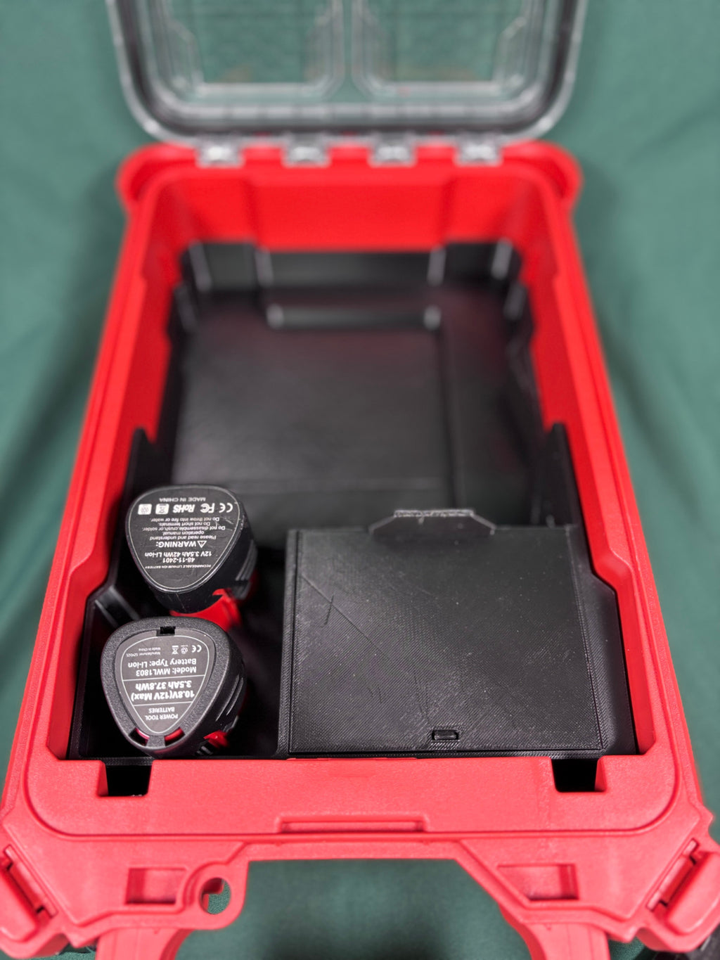 M12 Crown Stapler Organizer Milwaukee Packout PETG USA Made Battery Staple Store