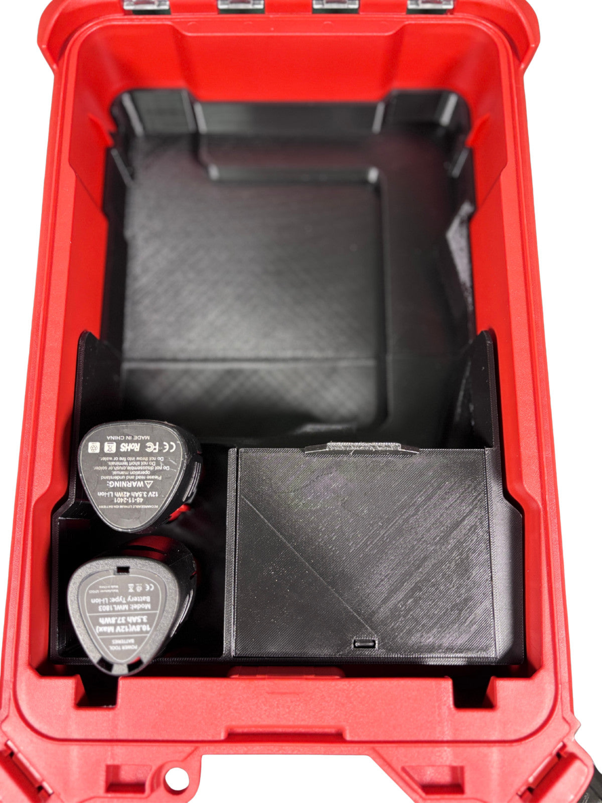 M12 Crown Stapler Organizer Milwaukee Packout PETG USA Made Battery Staple Store