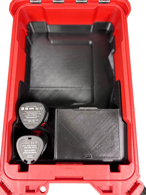 M12 Crown Stapler Organizer Milwaukee Packout PETG USA Made Battery Staple Store