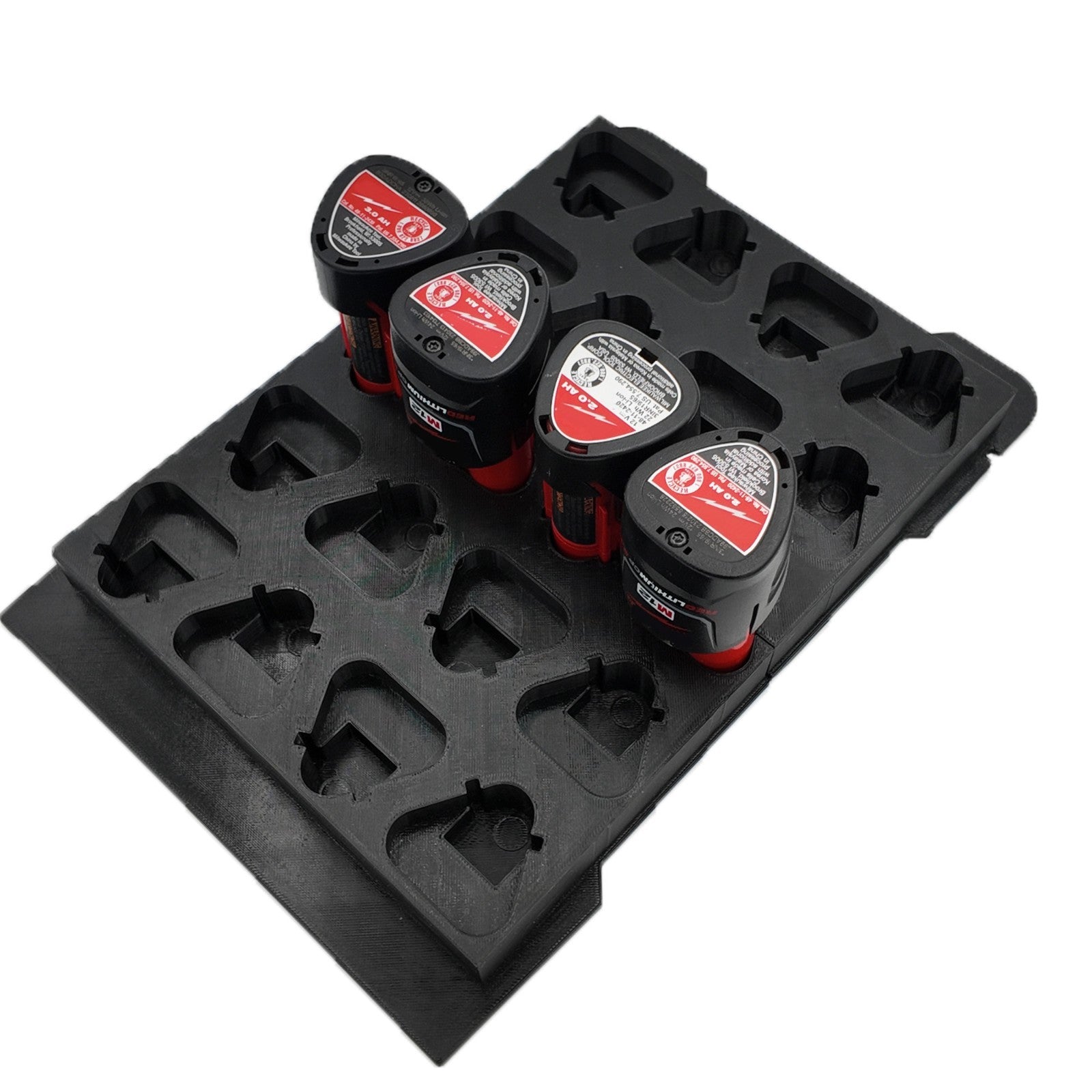 M12 Battery Organizer Holds 20 Batteries Milwaukee Packout PETG USA - Save $12