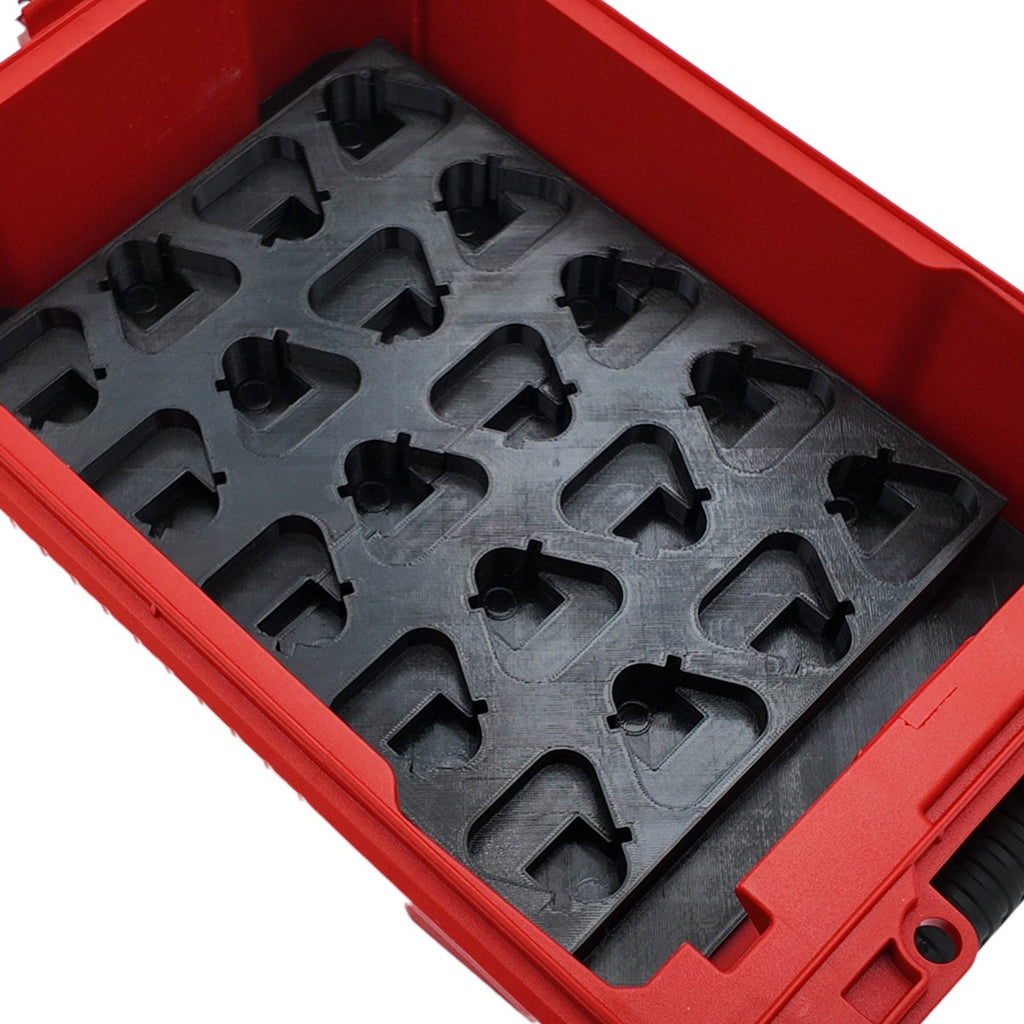 M12 Battery Organizer Holds 20 Batteries Milwaukee Packout PETG USA - Save $12