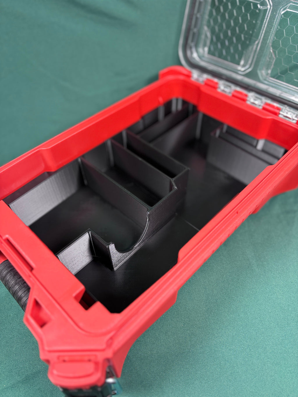 M12 Detail Sander Organizer Milwaukee Packout PETG USA Made Battery Sandpaper