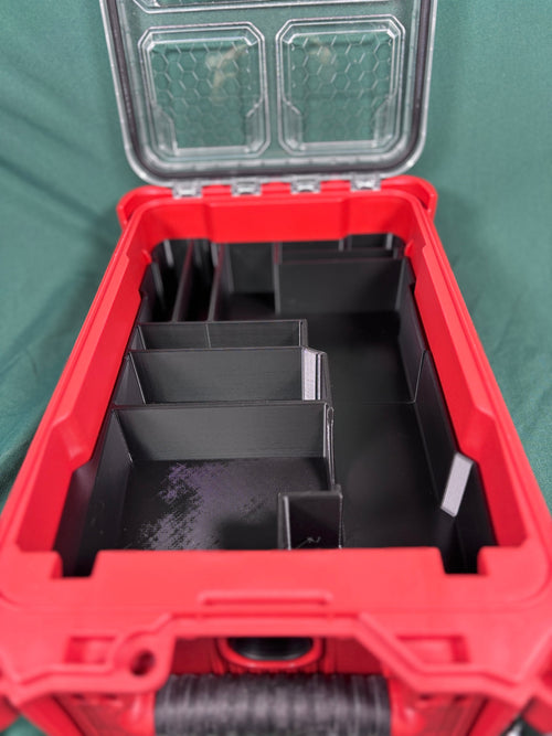 M12 Detail Sander Organizer Milwaukee Packout PETG USA Made Battery Sandpaper