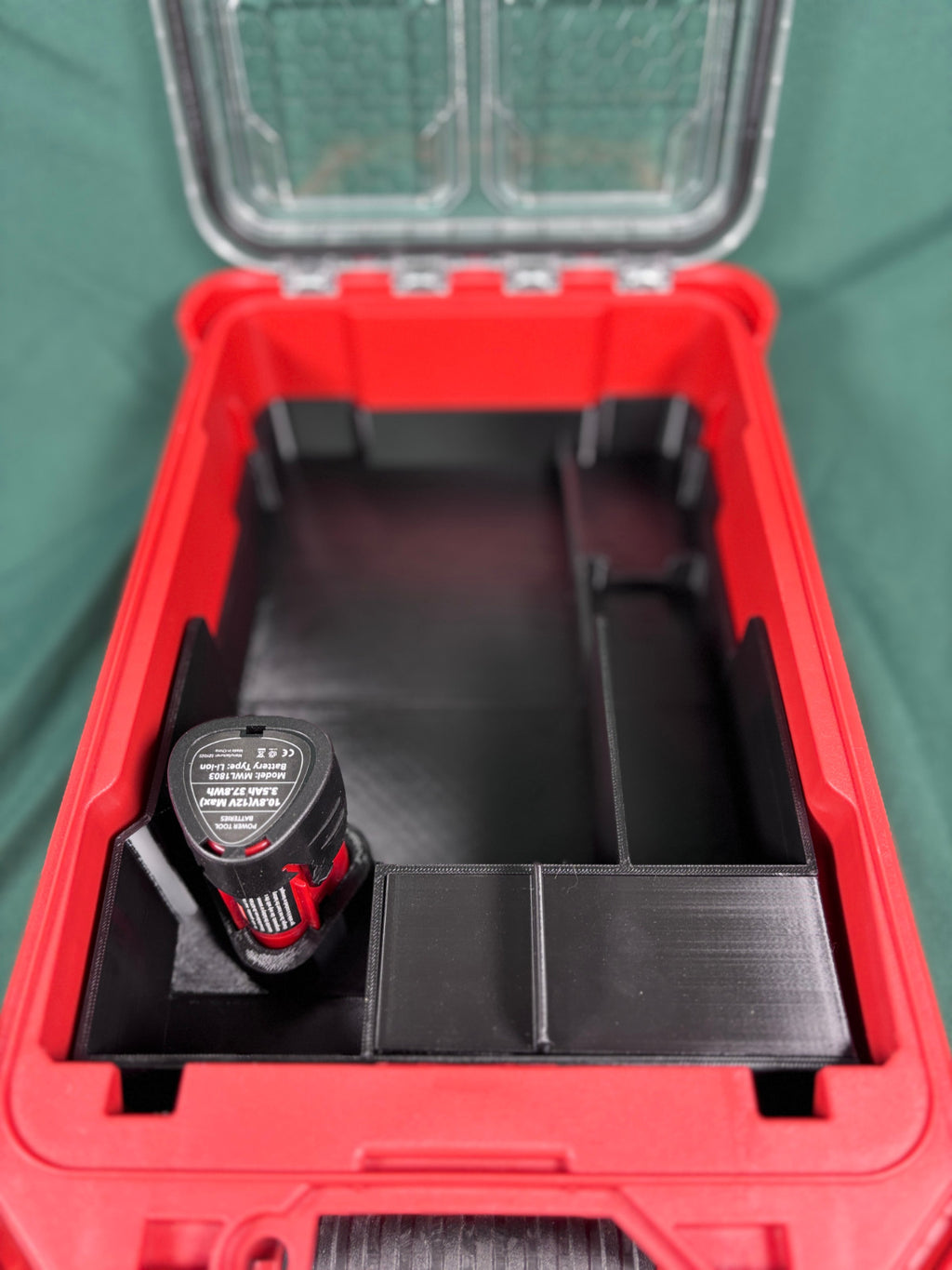 M12 Jigsaw Organizer Milwaukee Packout Insert PETG USA Made Battery Blade Store